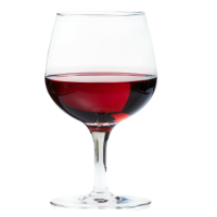 verre de vin sur fond transparent pour illustrer les boissons disponnibles pour les formules